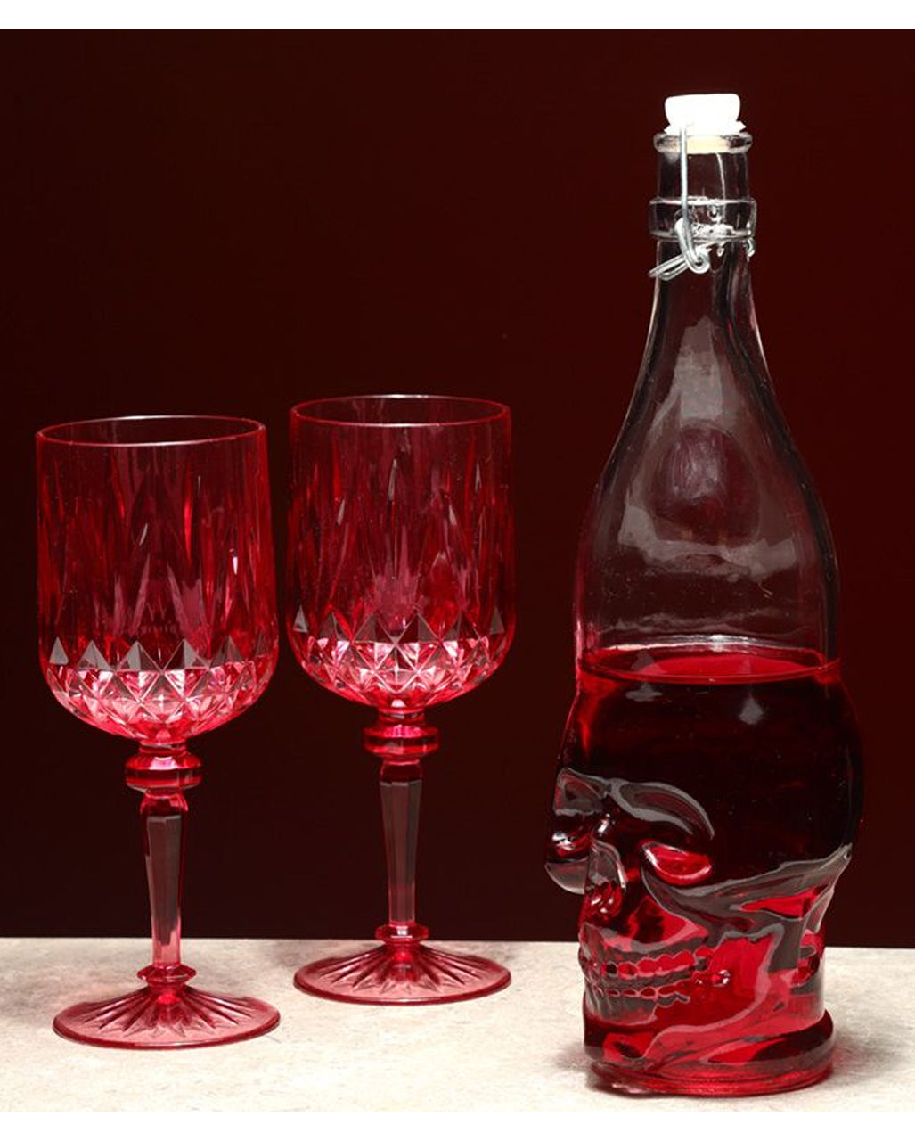 Totenkopf Wasserflasche mit Bügelverschluss 1L