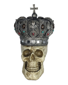 Totenkopf mit Königskrone 25cm