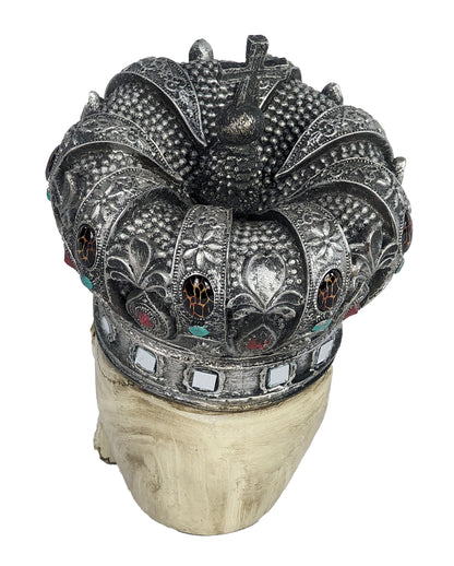 Totenkopf mit Königskrone 25cm