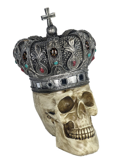 Totenkopf mit Königskrone 25cm