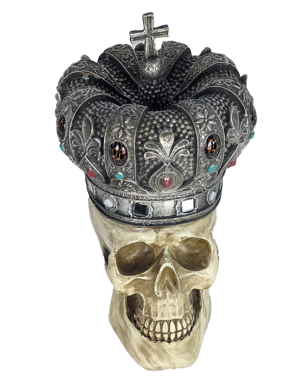 Totenkopf mit Königskrone 25cm