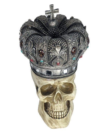 Totenkopf mit Königskrone 25cm