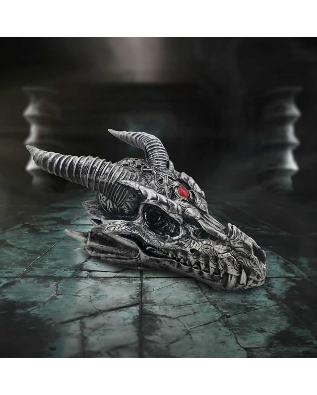 Tribal Flame Sci-Fi Drachenschädel 21,5cm