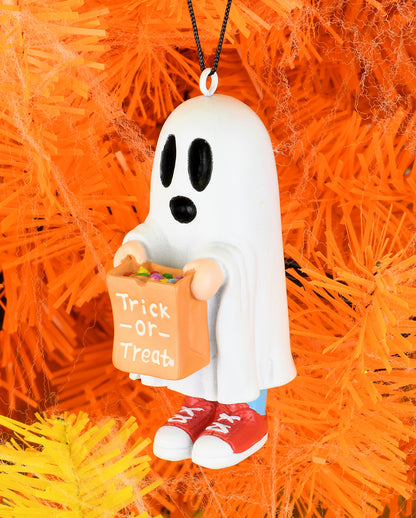 Trick or Treat Geist Christbaumkugel 8,9cm