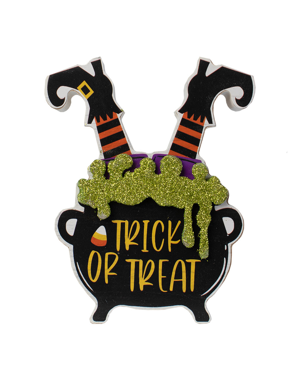 Trick Or Treat Witch Cauldron Stand Up 12cm