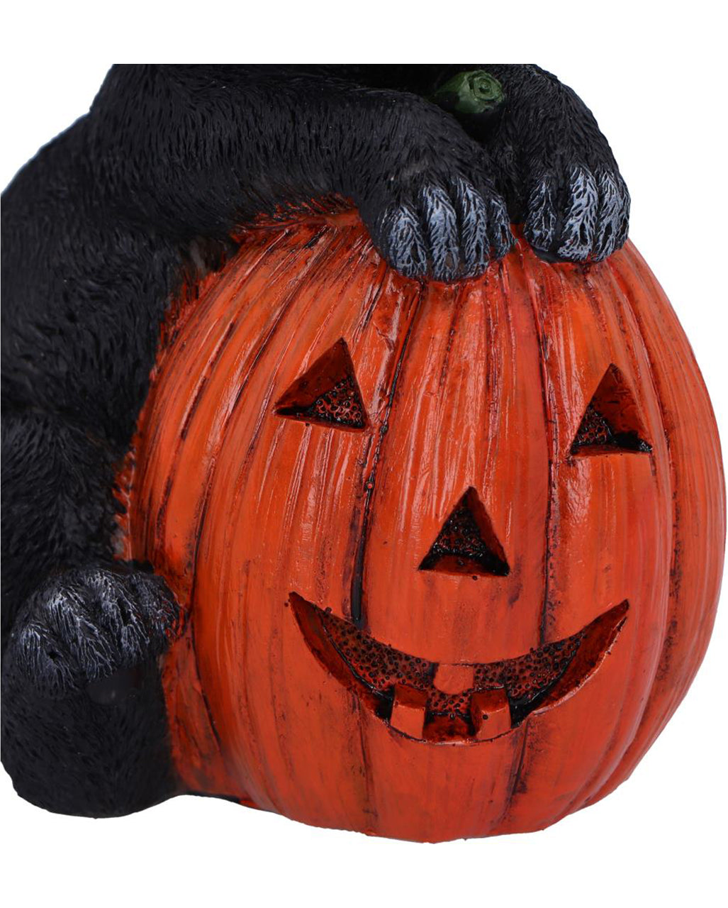 Trick or Treat Katze mit Kürbis Dekofigur 13cm