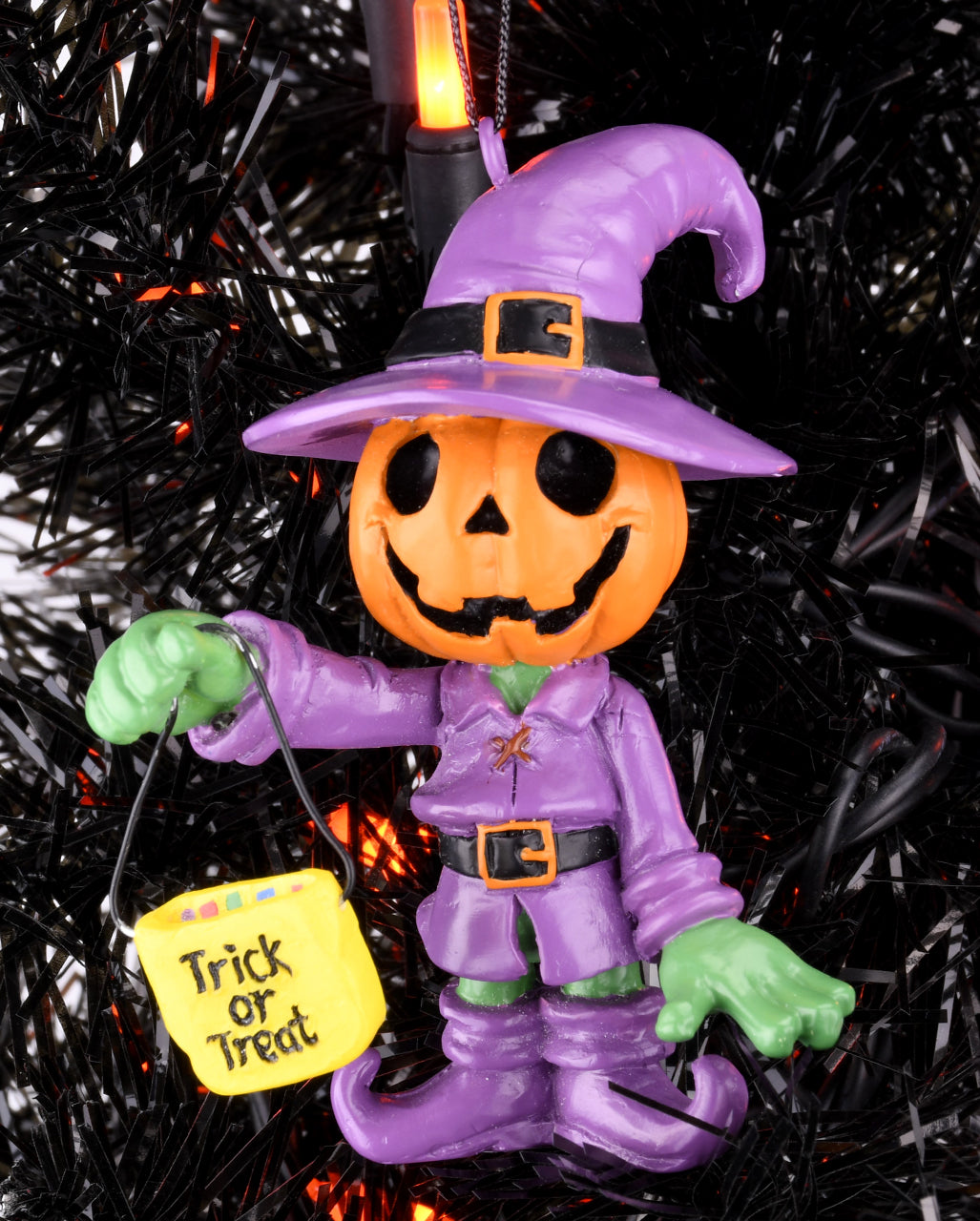 Trick or Treat Kürbis Männchen Christbaumkugel 8,9cm