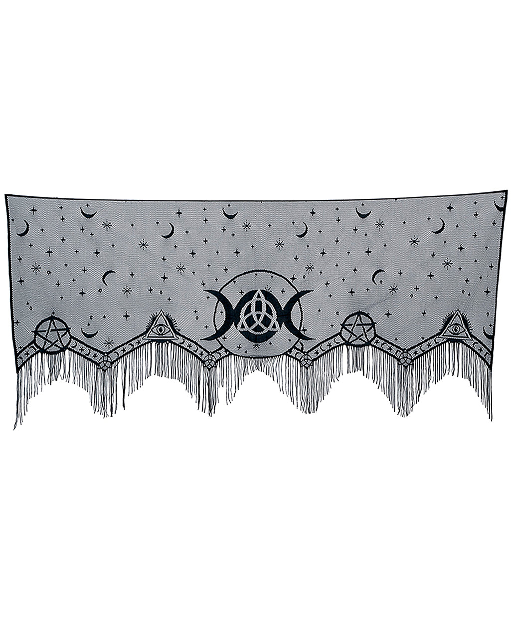 Triple Moon Gothic Scarf For Fireplace & Windowsill