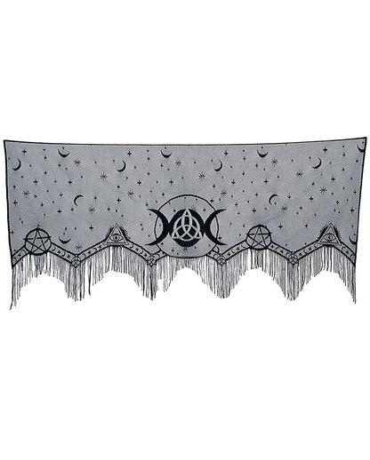 Triple Moon Gothic Scarf For Fireplace & Windowsill