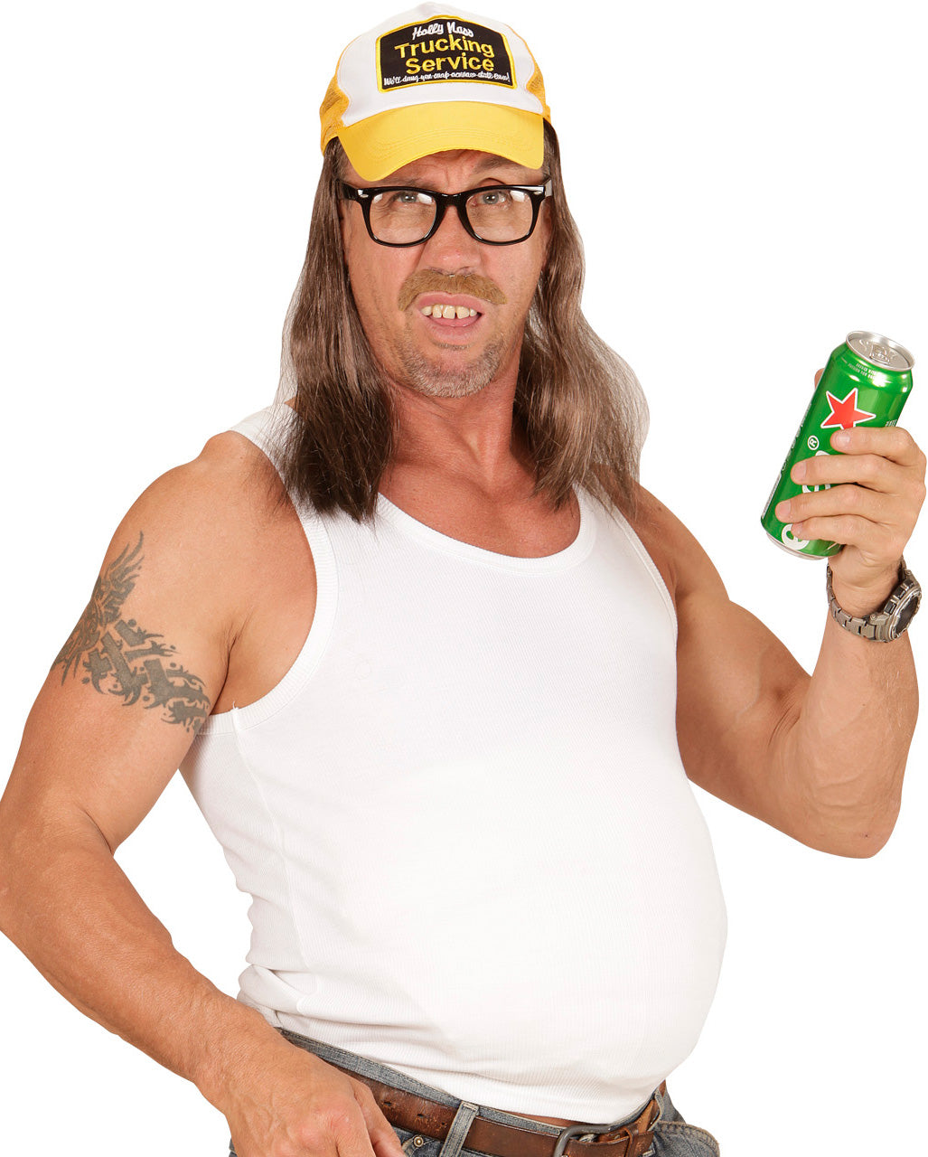 Trucker Hut mit Haaren