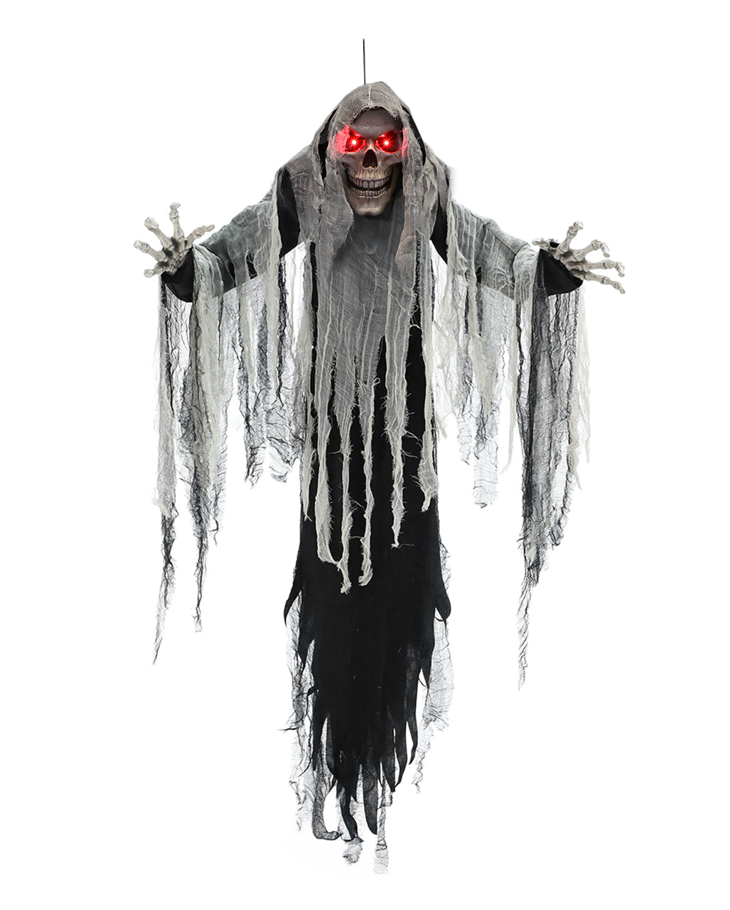 Creepy Skeleton Phantom Hanging Figure With Light & Sound 182cm