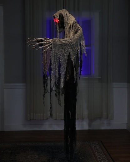 Spaventoso Scheletro Fantasma Da Appendere Con Luci E Suoni 182 Cm