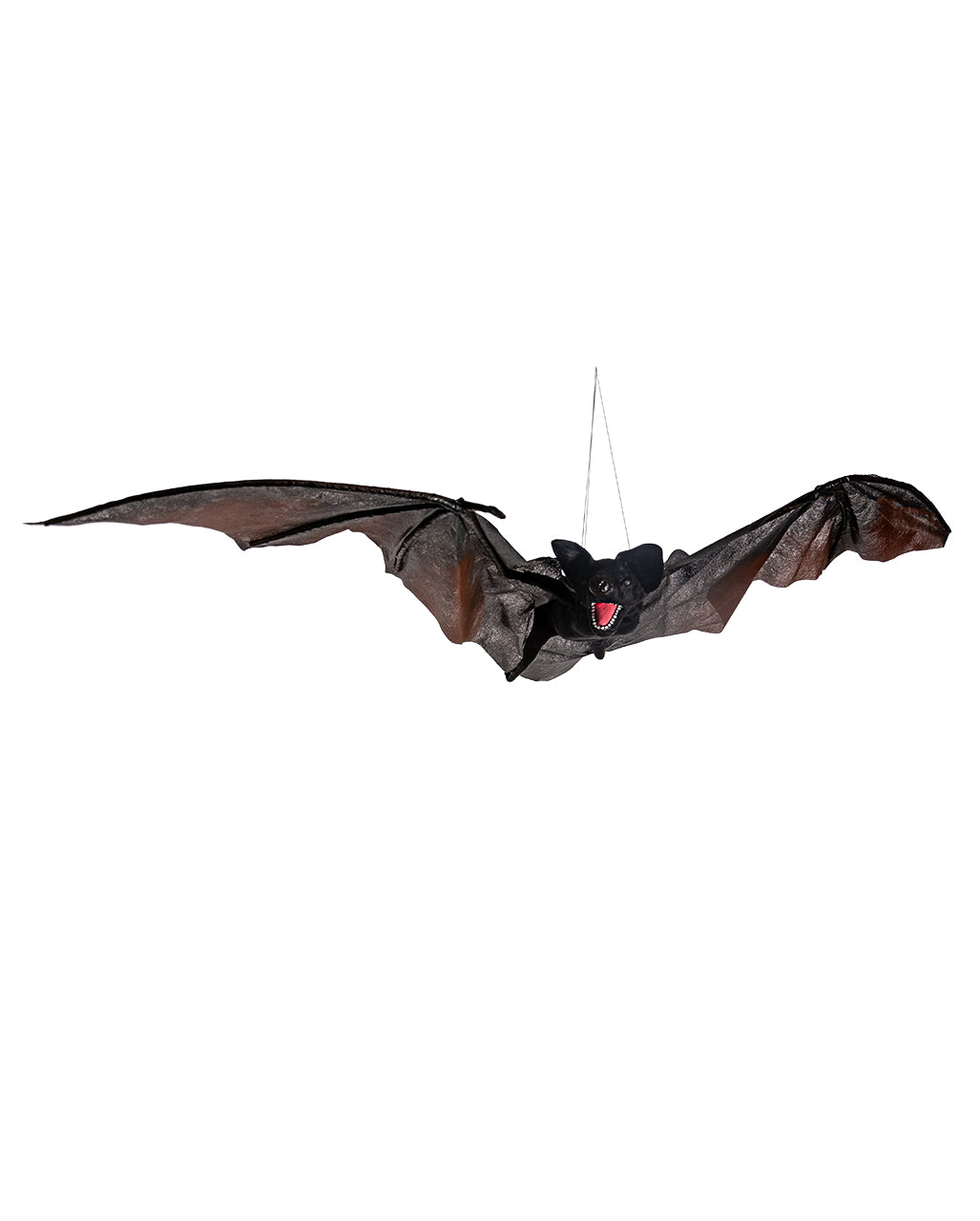 Schwarze Fledermaus mit Bewegung & Leuchtaugen 122 cm