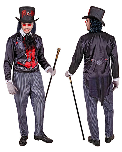 Vampir Schnellkostüm mit Hut & Jabot