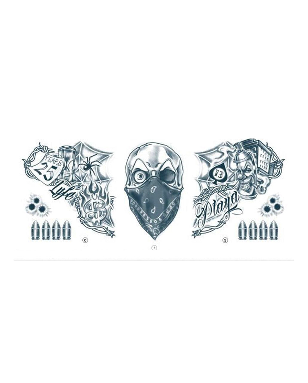 Vandale Nacken Klebetattoo Set