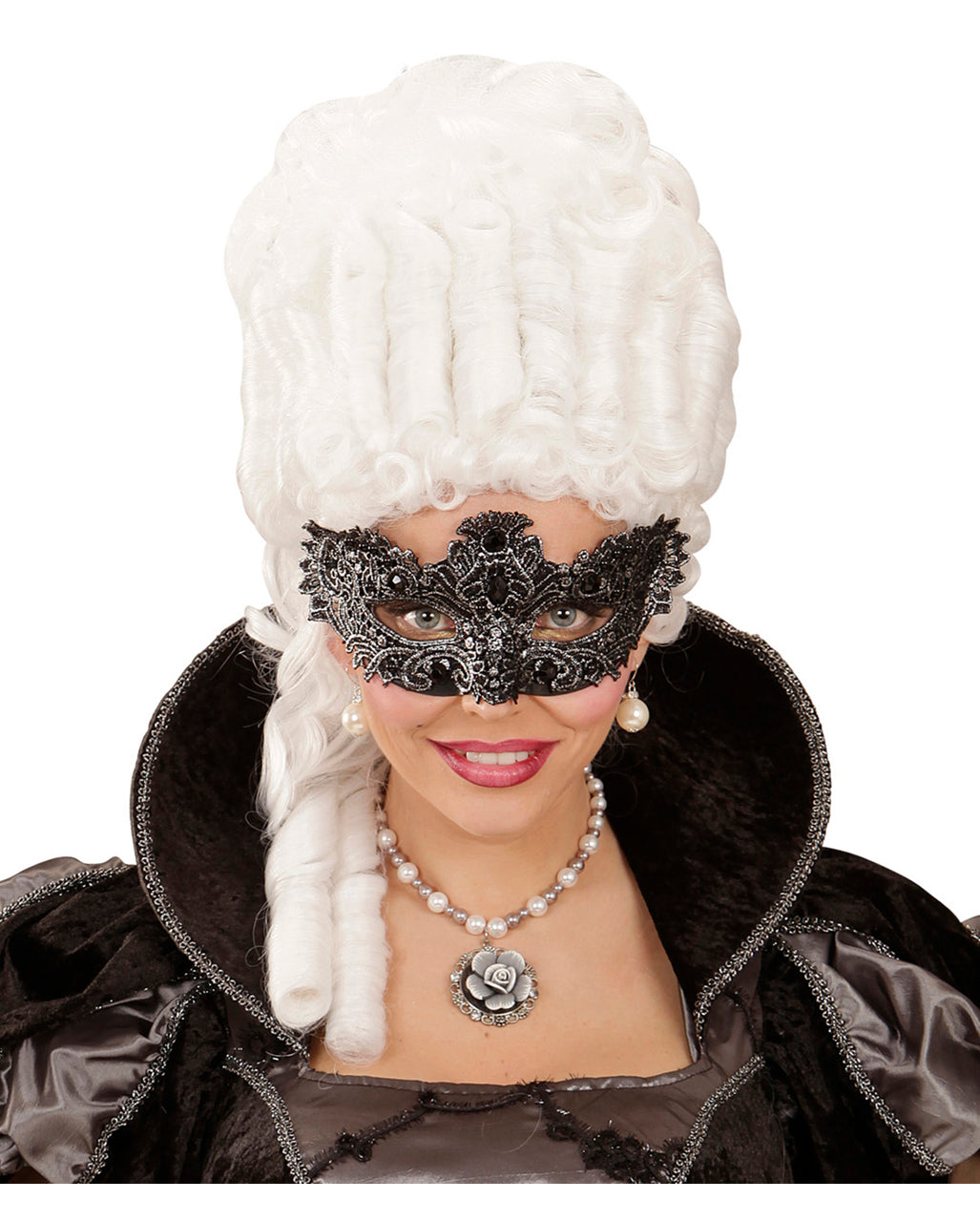 Venezianische Augenmaske Noblesse Silber