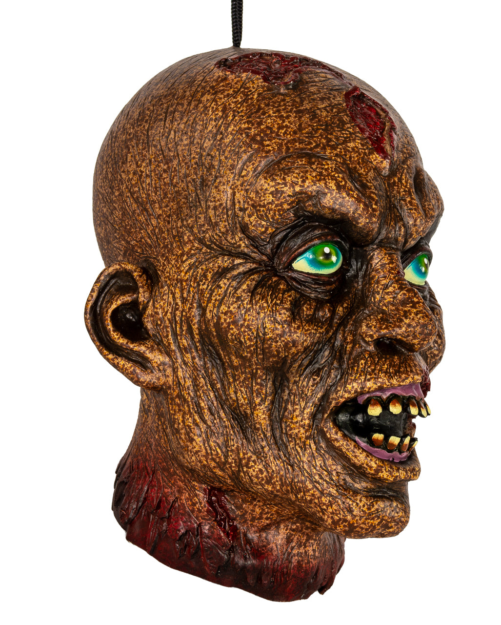 Verfaulter Zombieschädel als Halloween Deko 25cm
