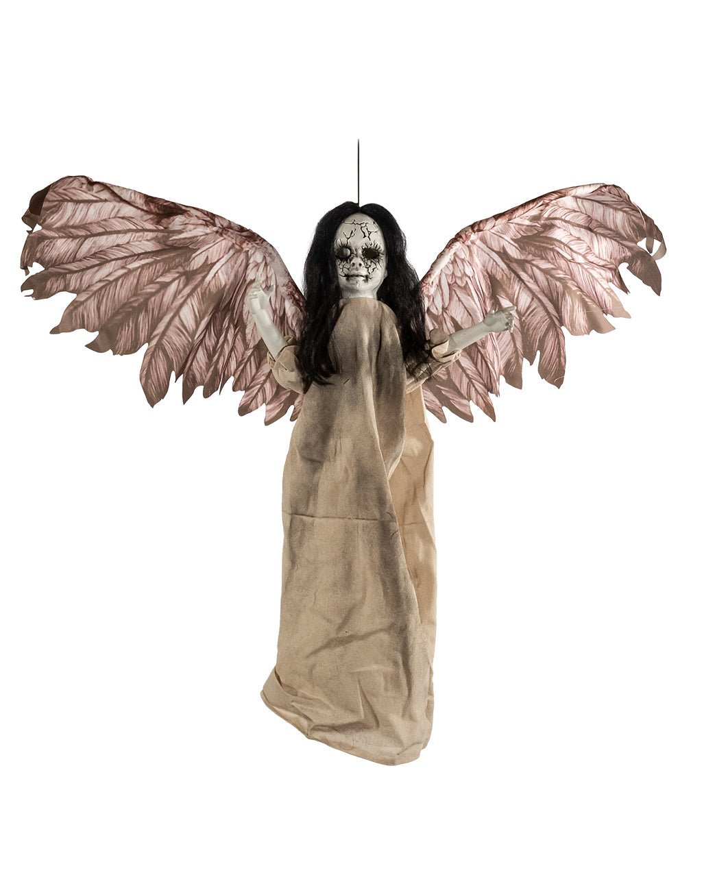 Verhexte Geisterpuppe mit Flügel Animatronic 90cm
