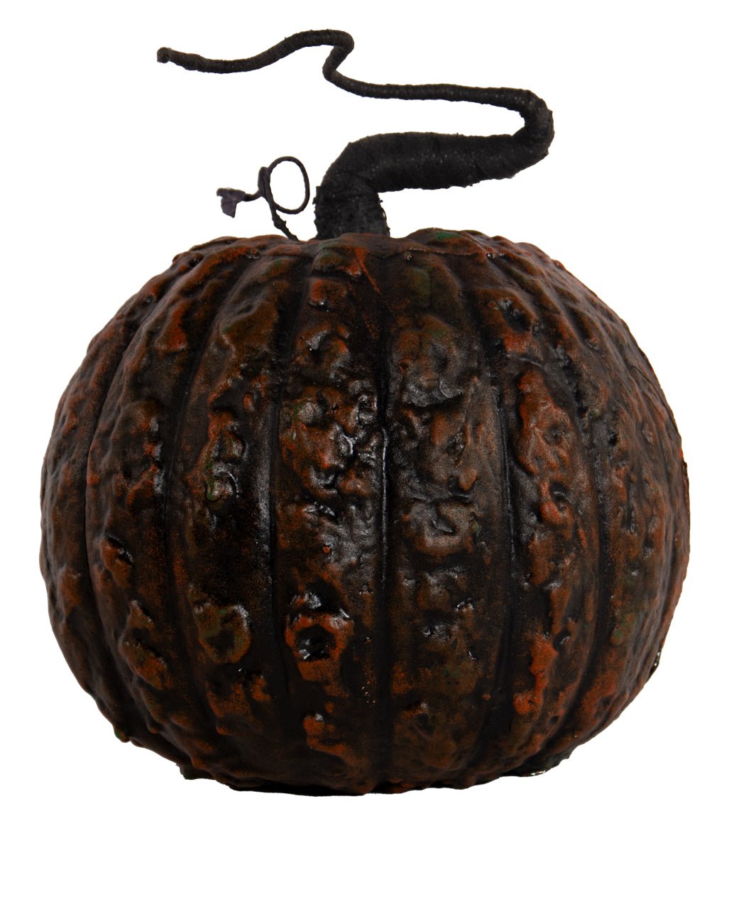 Rotten Halloween Pumpkin With Stalk & LED Light 25cm