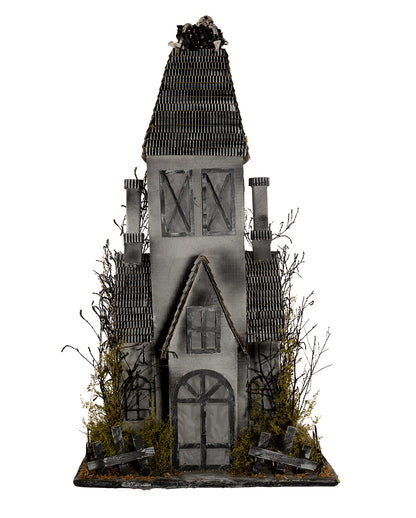 Weathered Ghost House With Lighting 95x53cm