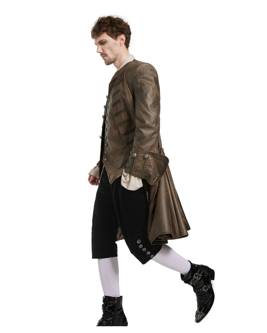 Brauner viktorianischer Piratenmantel Deluxe