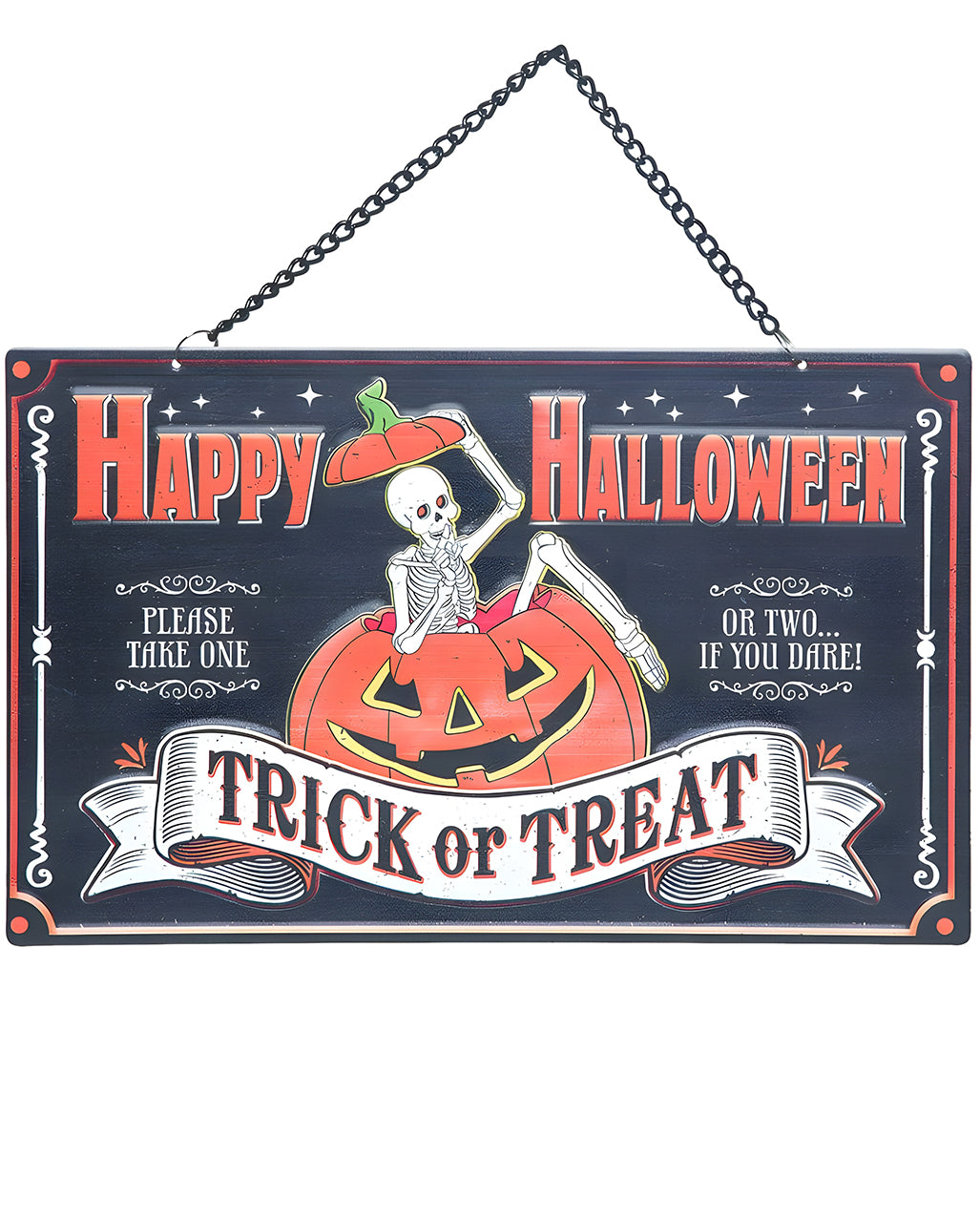 Vintage Happy Halloween Metallschild 25cm