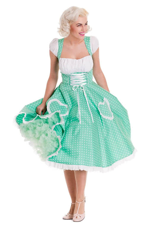 Vintage Dirndlkleid grün