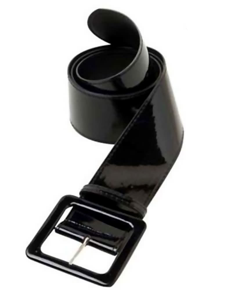 Vinyl Gürtel schwarz