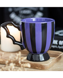 Purple Striped Bat Wing Teacup