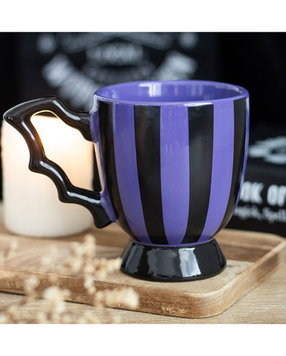 Purple Striped Bat Wing Teacup