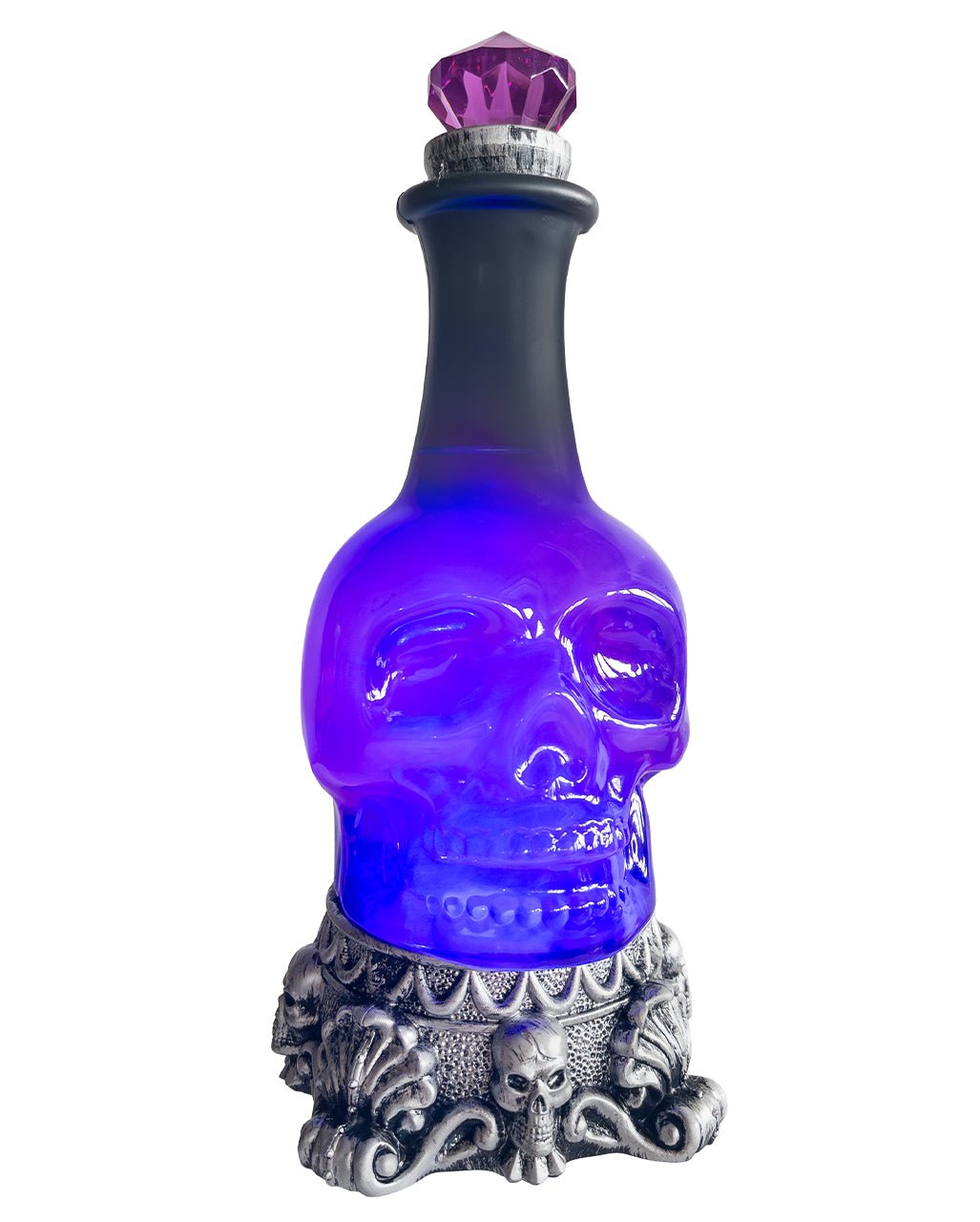 Purple Poison Potion Bottle With Soul Slime & Blue LEDs 28cm