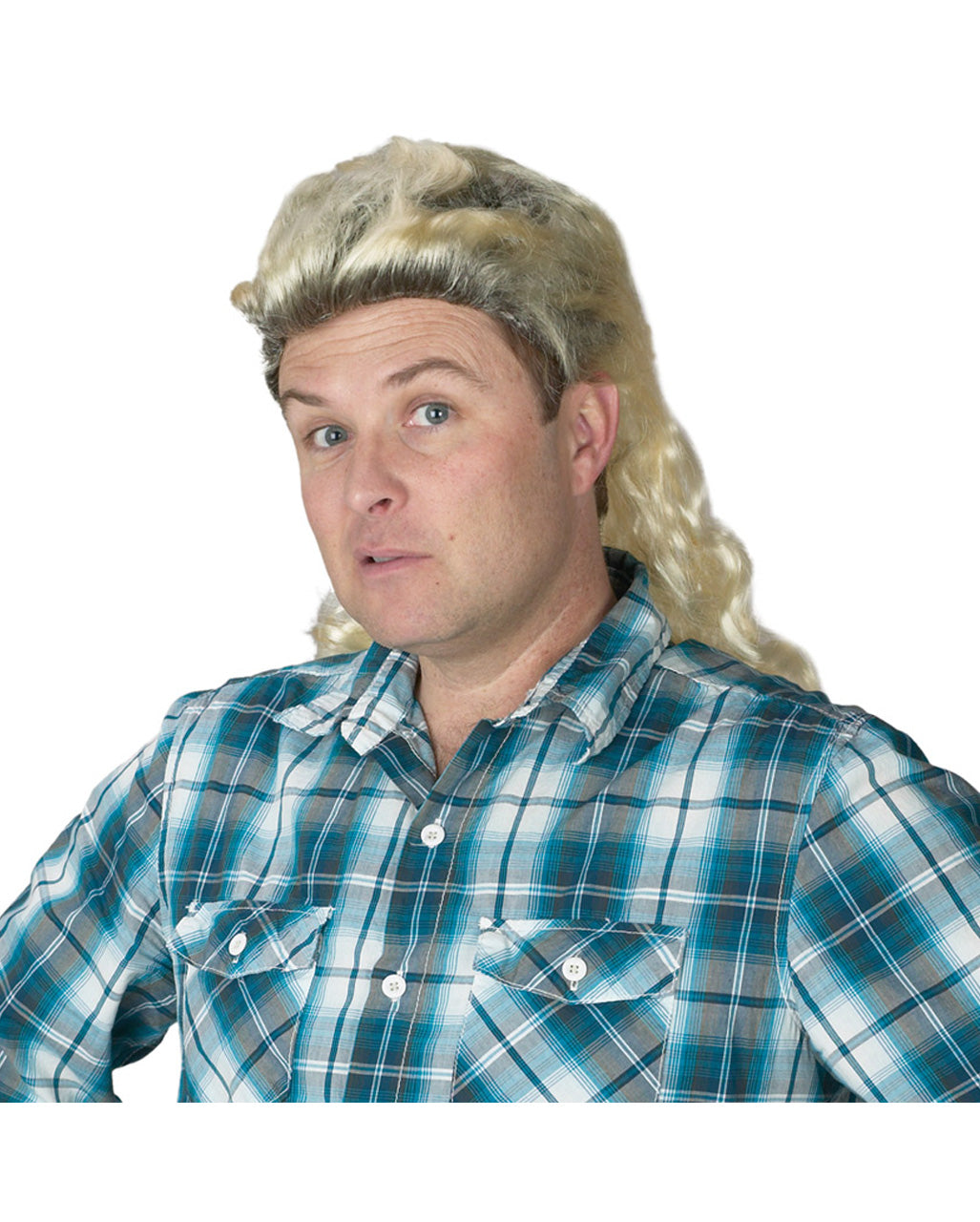 Mullet Wig Blond-Melted