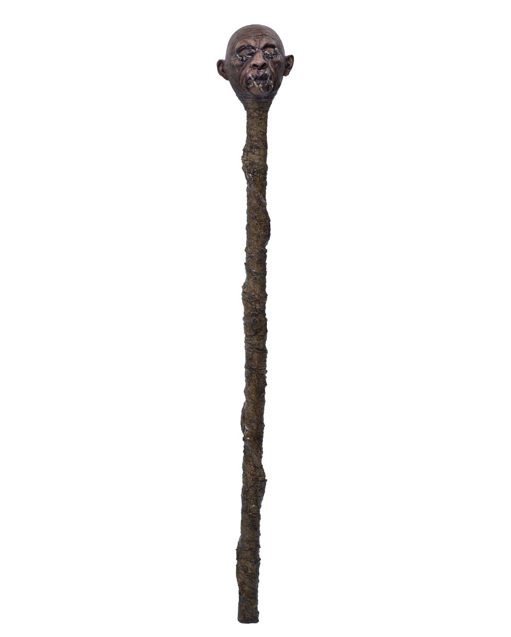 Bastón Vudú Con Cabeza Encogida 120cm