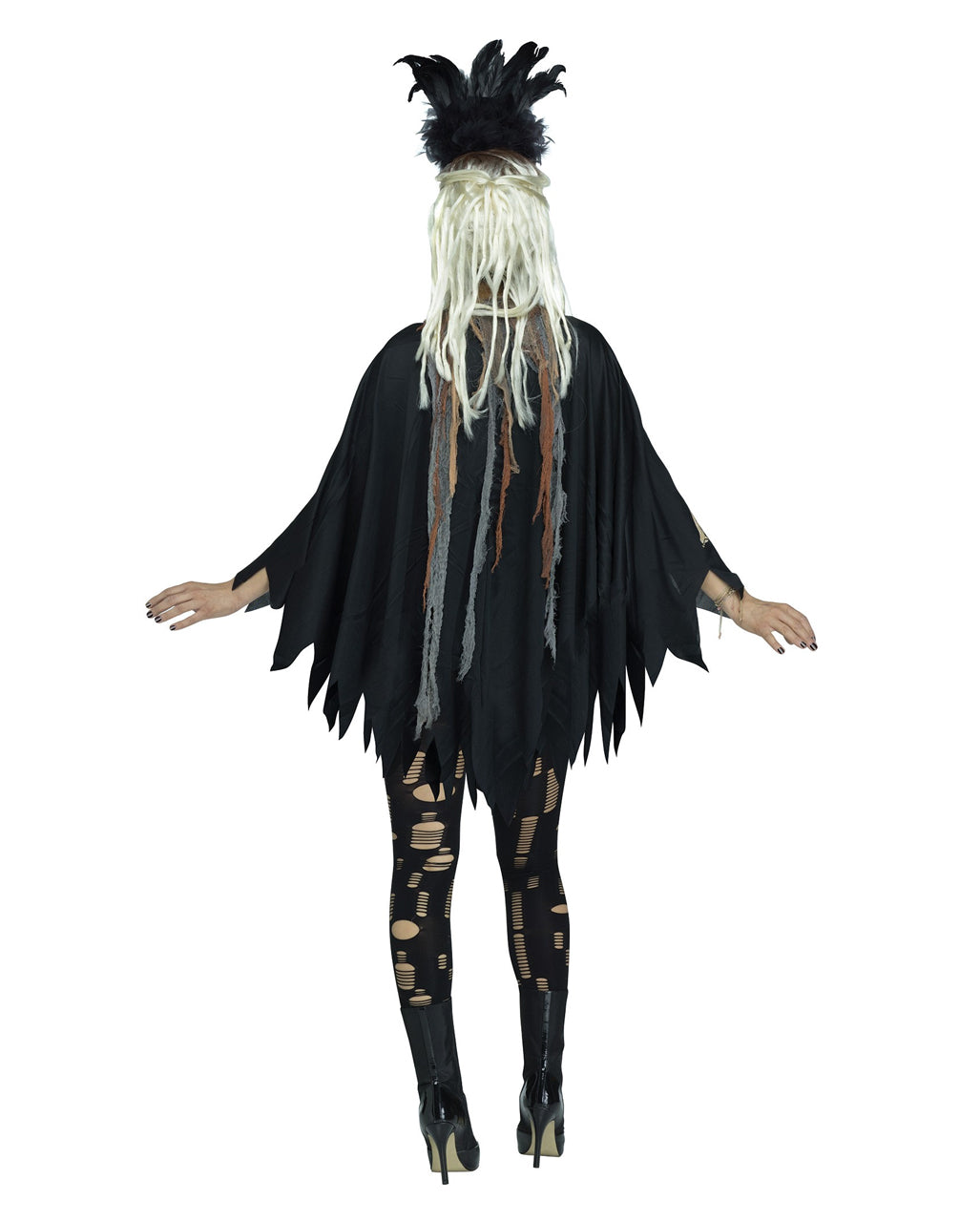 Kostümponcho Voodoo Skelett
