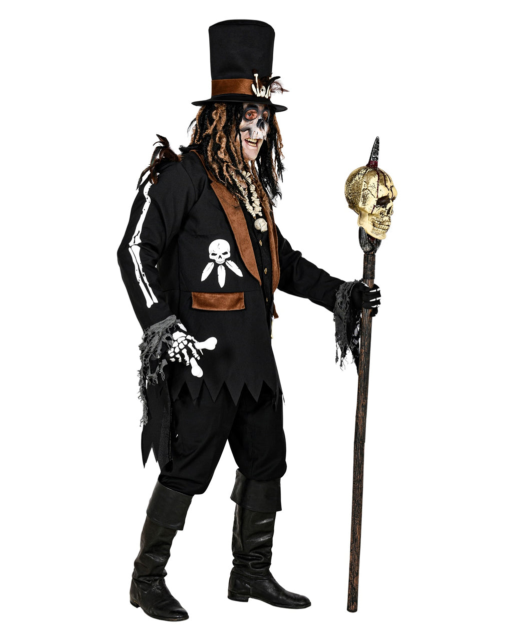 Voodoo Priester Halloween Kostüm Mantel