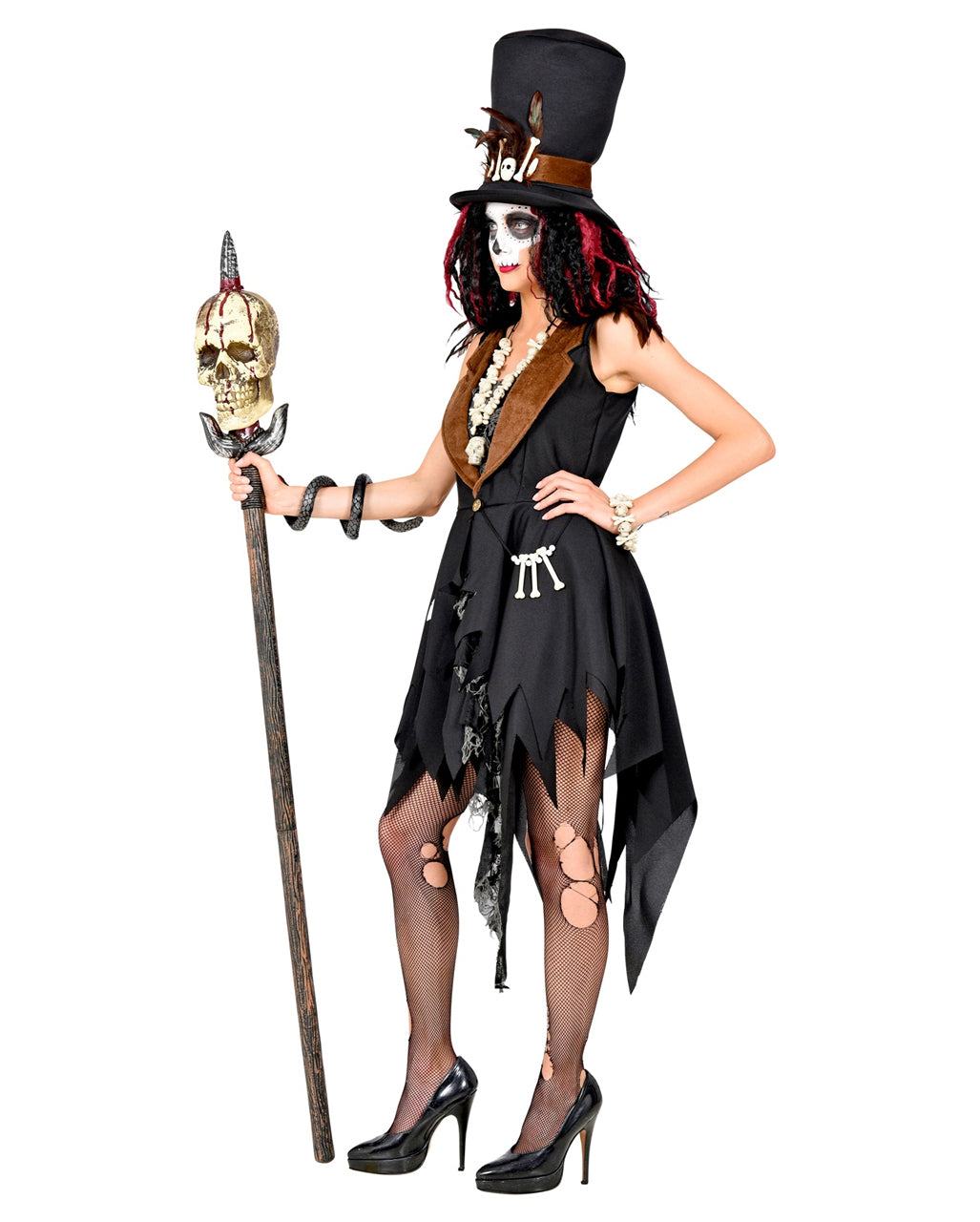 Voodoo Priesterin Halloween Kostüm