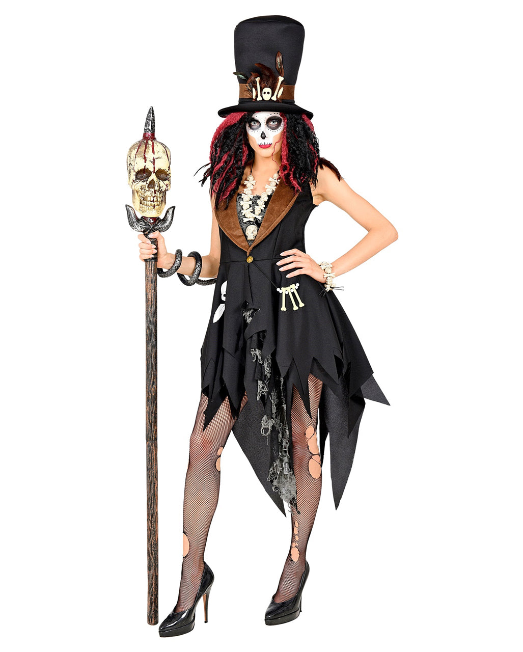Voodoo Priesterin Halloween Kostüm