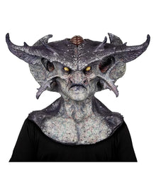 Warlord Demon Mask with Horns & Breastplate