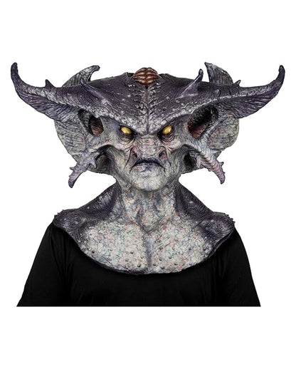 Warlord Dämonen Maske mit Hörner & Brustplatte