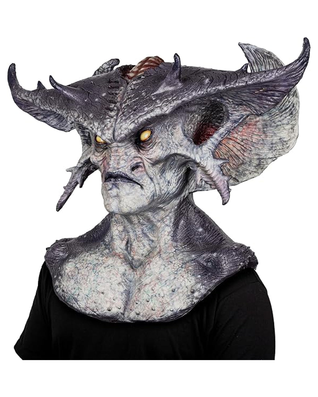 Warlord Dämonen Maske mit Hörner & Brustplatte