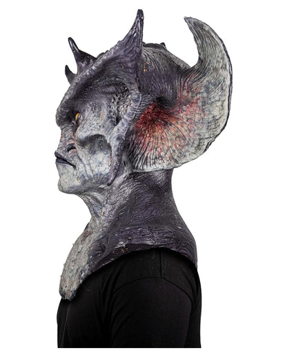 Warlord Dämonen Maske mit Hörner & Brustplatte