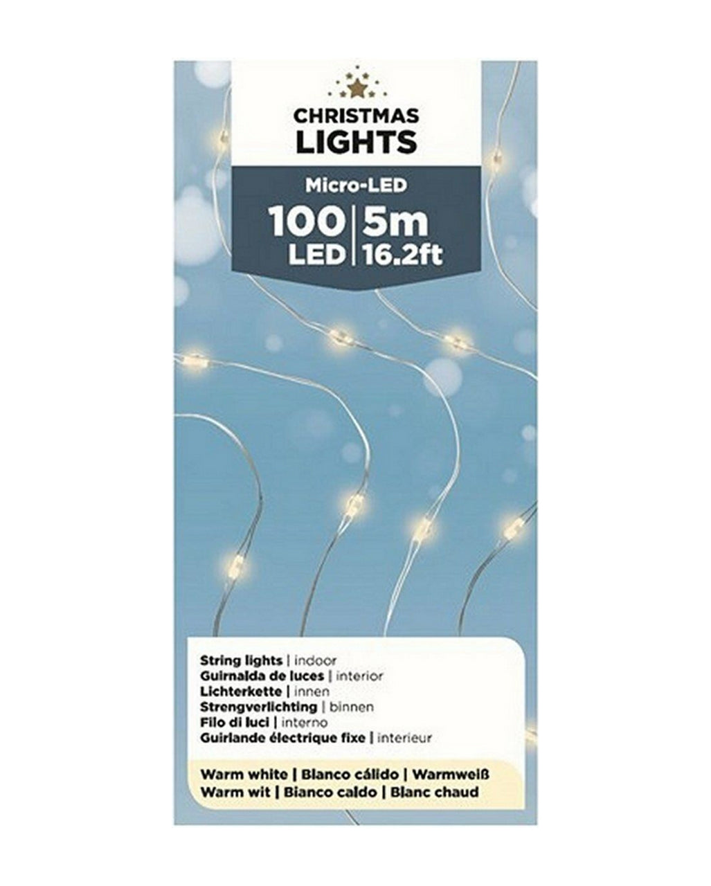 Warm White 100 Micro LED String Lighting 5m