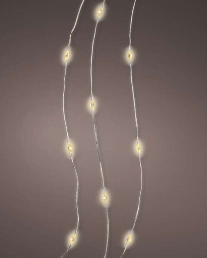 Warm White 40 Micro LED String Lighting 195cm