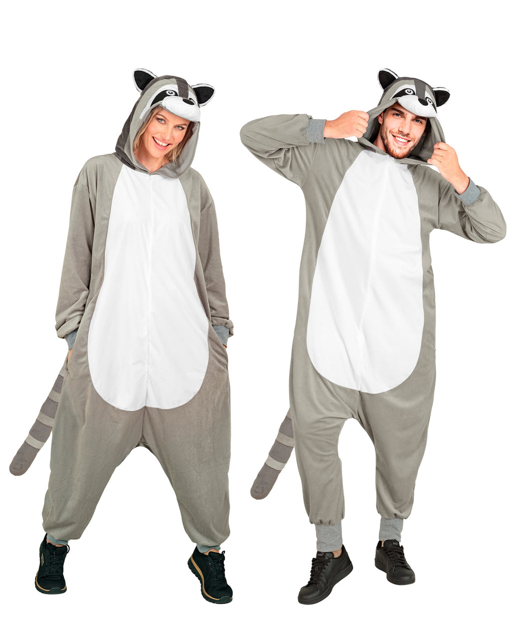 Waschbär Onesie Plüschkostüm