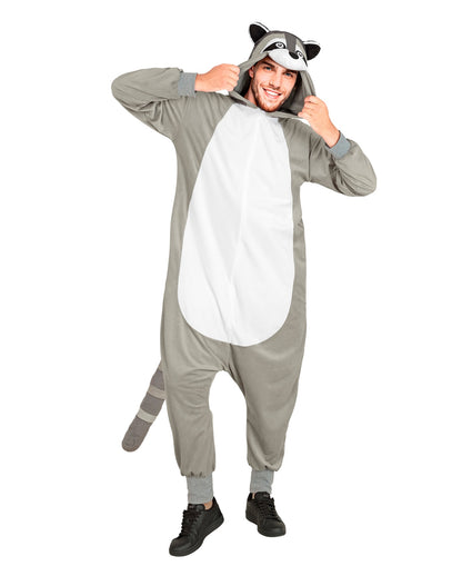 Waschbär Onesie Plüschkostüm