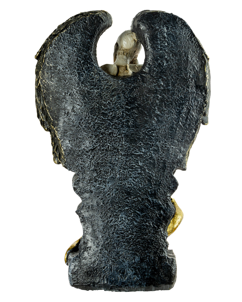 Weinender Todesengel mit Flügeln & Grabstein 32cm