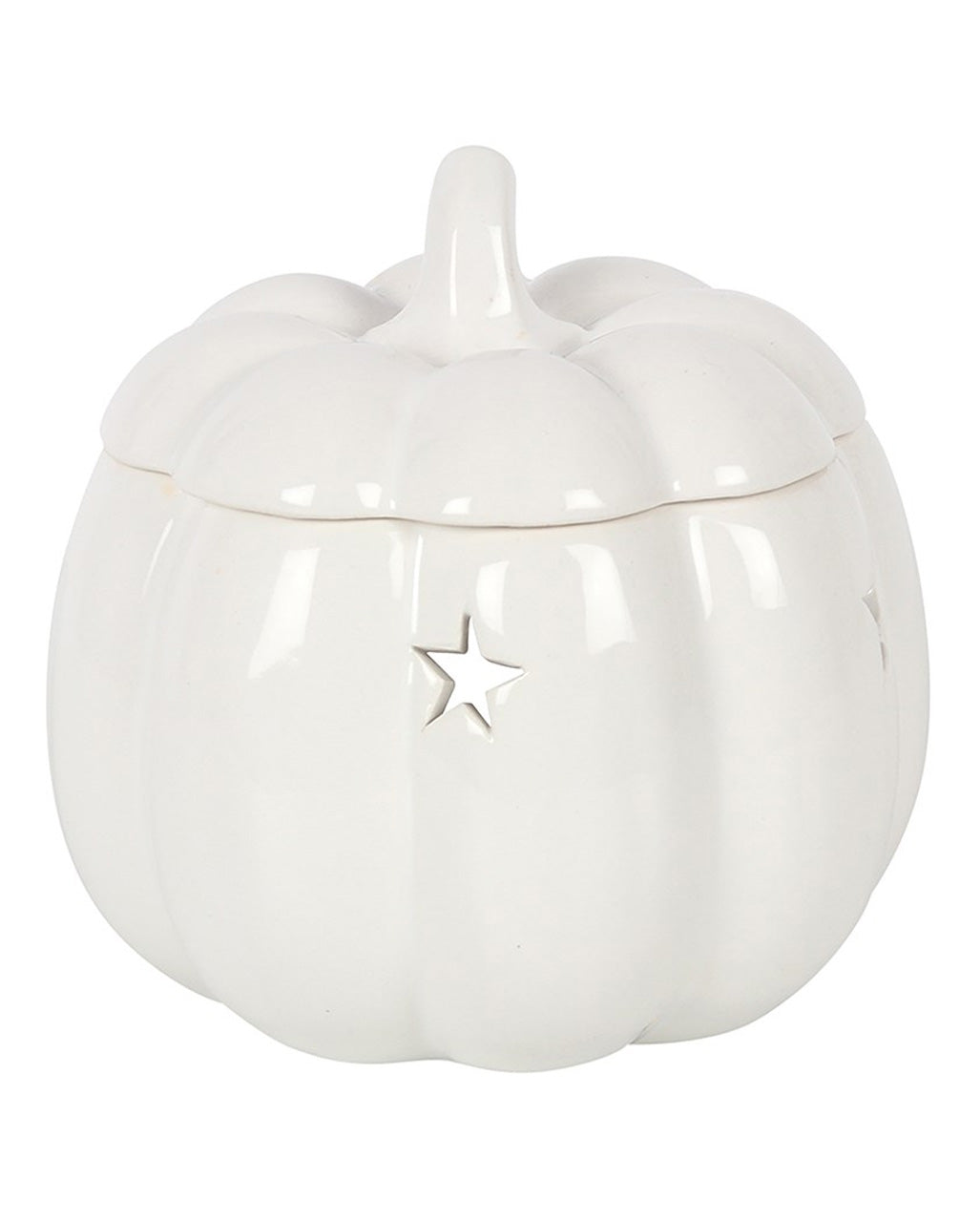 White Jack-O-Lantern Pumpkin Scented Lamp