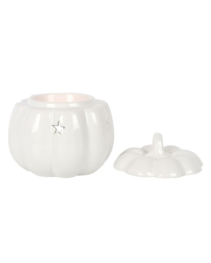 White Jack-O-Lantern Pumpkin Scented Lamp