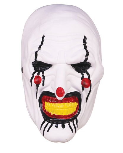 Weiße Killerclown Halbmaske