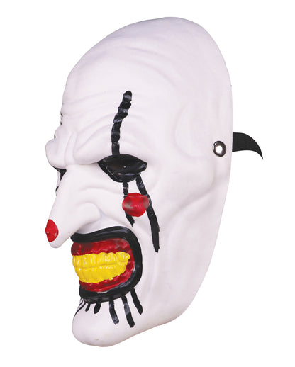 Weiße Killerclown Halbmaske